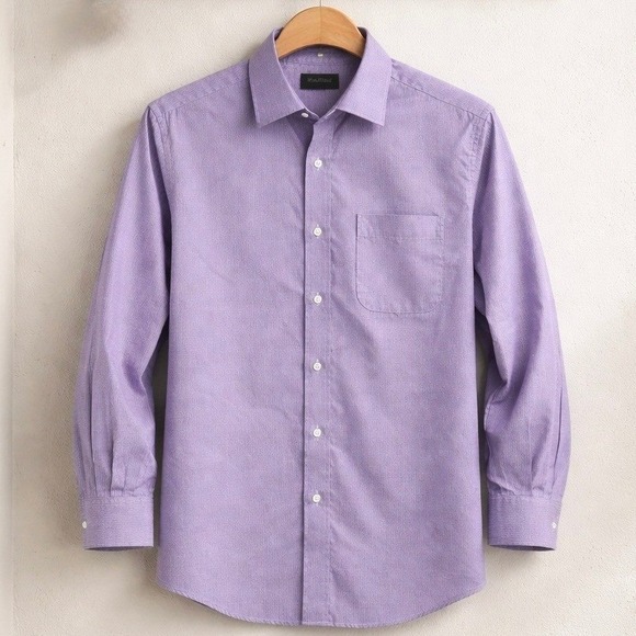 Jos. A. Bank Other - Jos‎ A Bank Button Down Shirt Mens 17 32/33 Purple Excellent Tailored Fit Cotton